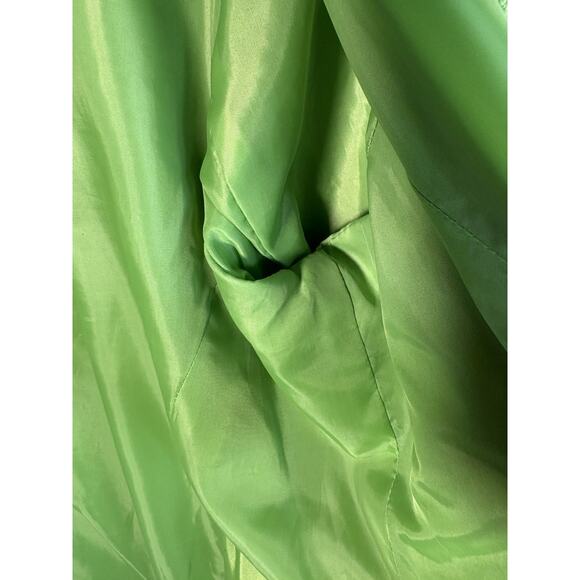 Sag Harbor Textured Jacket Bright Green Blazer Pockets Flower Size 24W - Picture 8 of 13